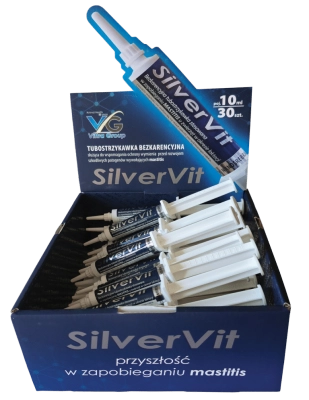 SilverVit Tubostrzykawka bezkarencyjna z nanosrebrem na mastitis 30 x 10ml