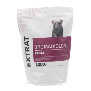 Trutka na myszy i szczury, pasta 1 kg, bromadiolon, Extrat.