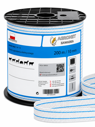 Taśma Agronet Super T10-W 200 metrów konie dziki