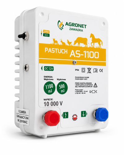 Pastuch elektryczny polski elektryzator uniwersalny Agronet AS-1100 12V/230