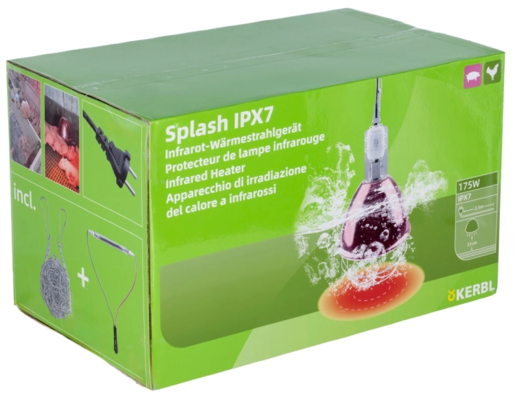 Oprawa promiennika ciepła Splash IPX7, 210 W Kerbl