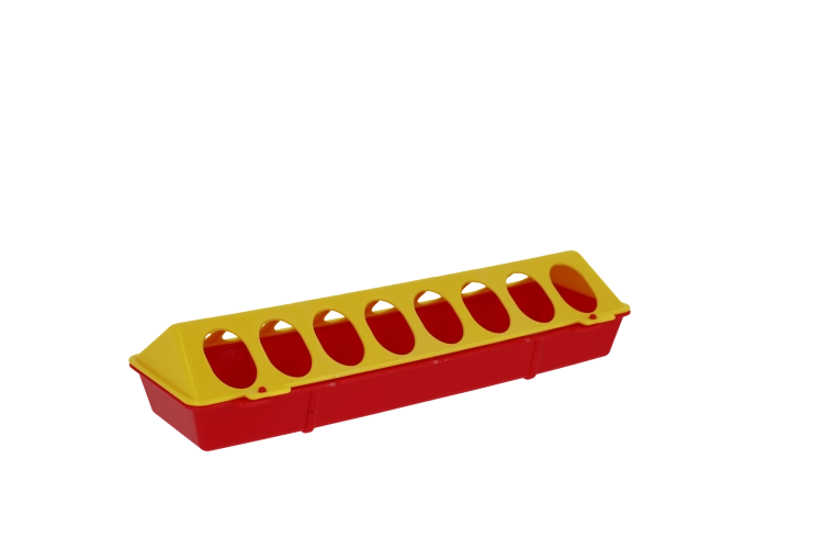 Karmidło dla drobiu, 30 cm x 10 cm, żółty/czerwony