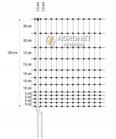 Siatka elektryczna dla drobiu pastuch 50 m/120 cm