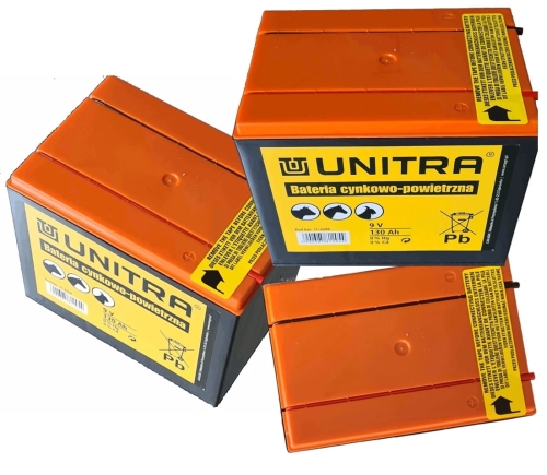 Bateria sucha marki Unitra 130 Ah 9V do elektryzatorów