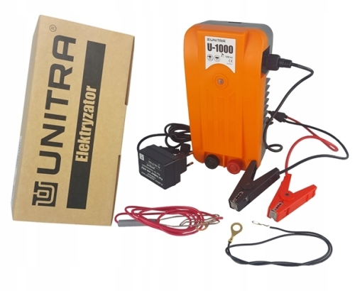 Pastuch elektryczny elektryzator uniwersalny z zasilaczem 9/12/230V Unitra - U1000
