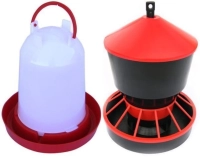 Poidło + karmnik dla drobiu kaczek gęsi kur 6l +6 kg