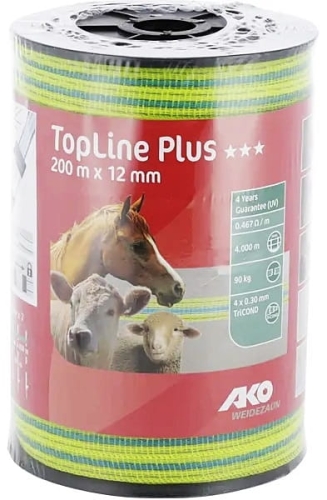 Pastuch taśma dla koni Ako TopLine 12mm/200 m