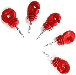 Izolator wkręcany w drewno koloru czerwonego